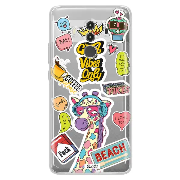 Giraffe Sticker Huawei Mate 10 Clear TPU Case