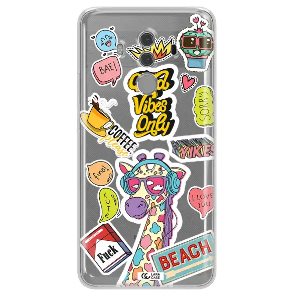 Giraffe Sticker Huawei Mate 10 Pro Clear TPU Case
