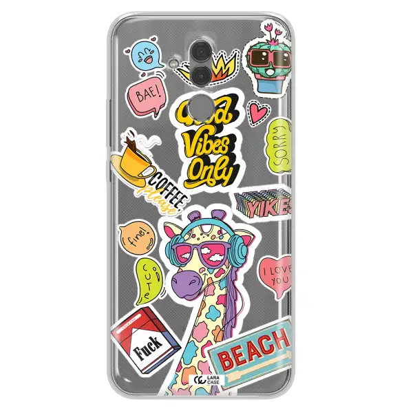Giraffe Sticker Huawei Mate 20 Lite Clear TPU Case