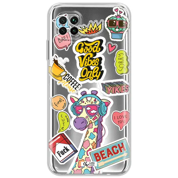 Giraffe Sticker Huawei Nova 7I Clear Tpu Case