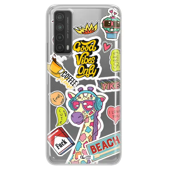 Giraffe Sticker Huawei P Smart 2021 Clear TPU Case