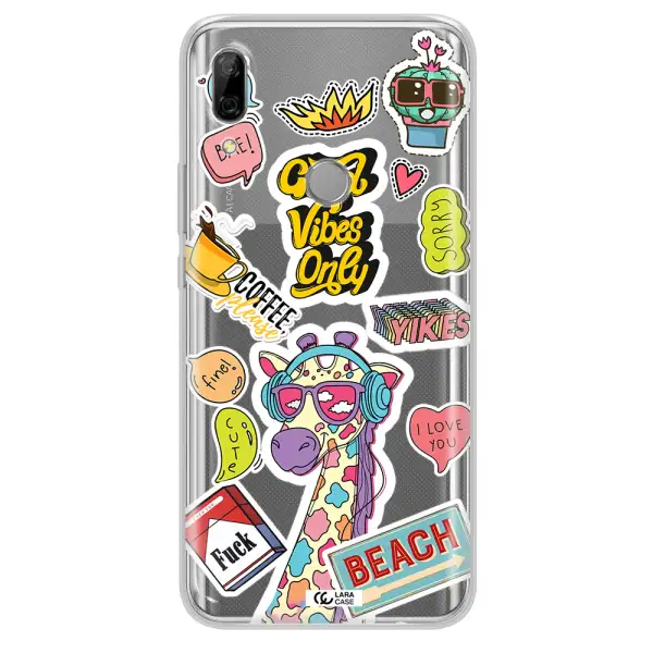 Giraffe Sticker Huawei P Smart Z Clear TPU Case