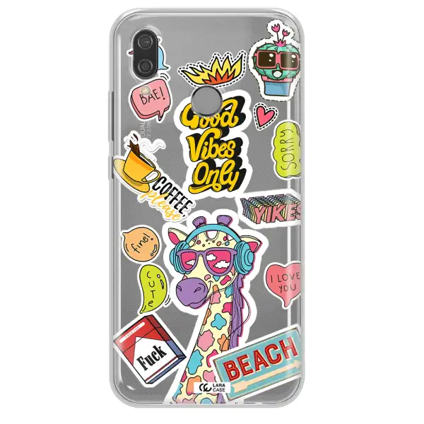Giraffe Sticker Huawei P20 Lite Clear TPU Case