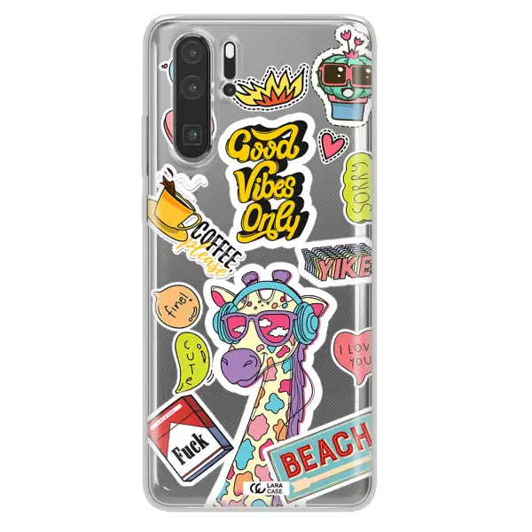 Giraffe Sticker Huawei P30 Pro Clear TPU Case
