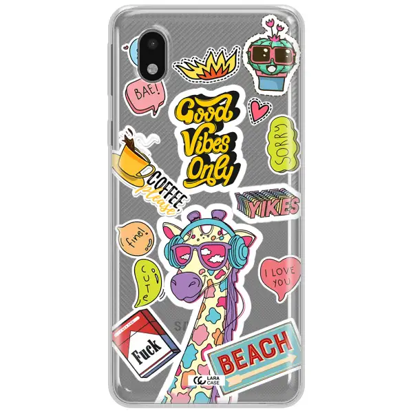 Giraffe Sticker Samsung A01 Core Clear Tpu Case