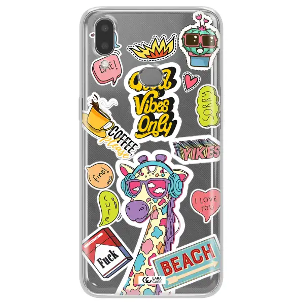 Giraffe Sticker Samsung A10S Clear TPU Case