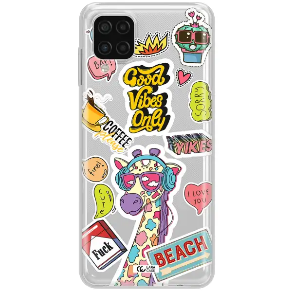 Giraffe Sticker Samsung A12 4g Clear TPU Case