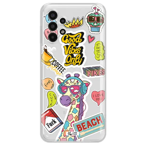 Giraffe Sticker Samsung A13 4g Clear TPU Case