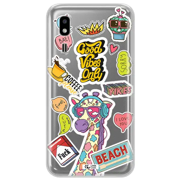 Giraffe Sticker Samsung A2 Core Clear TPU Case