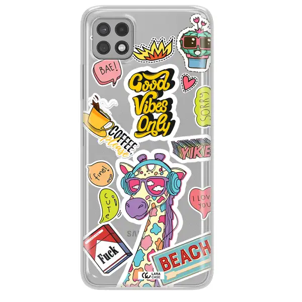 Giraffe Sticker Samsung A22 5g Clear TPU Case