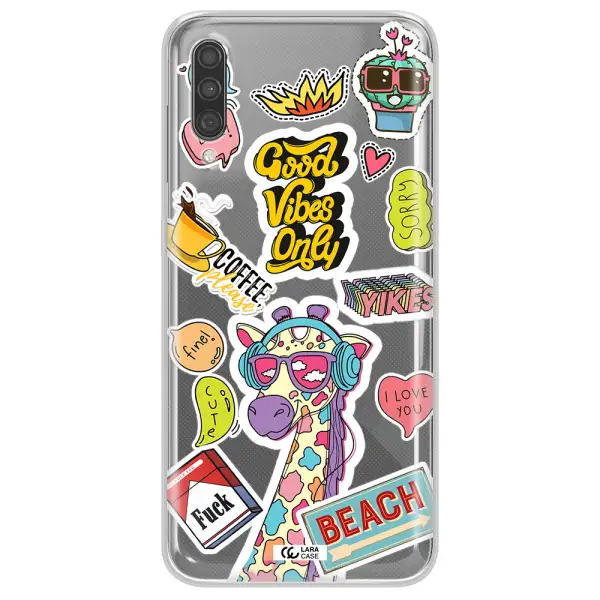 Giraffe Sticker Samsung A30S Clear TPU Case
