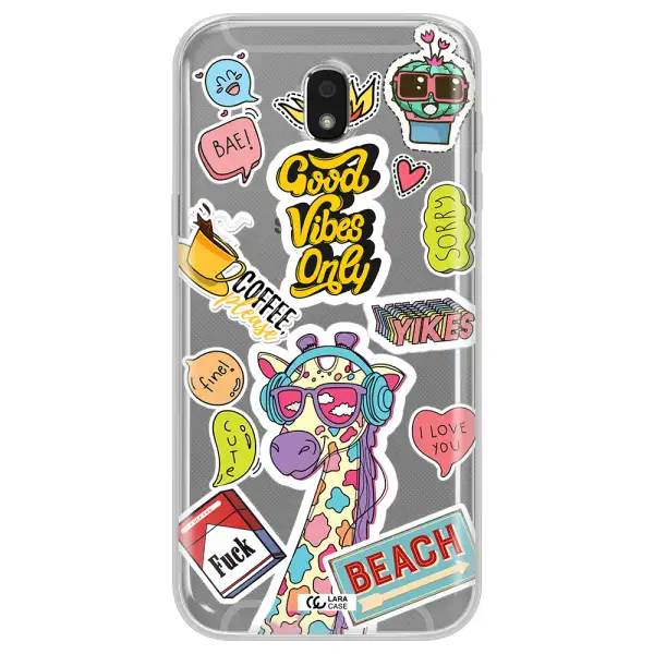Giraffe Sticker Samsung J5 2017 Clear TPU Case