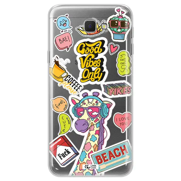 Giraffe Sticker Samsung J5 Prime Clear TPU Case