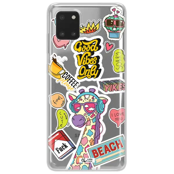 Giraffe Sticker Samsung Note 10 Lite Clear TPU Case