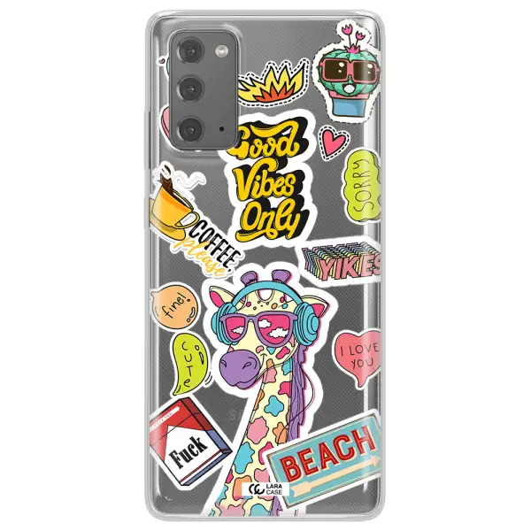Giraffe Sticker Samsung Note 20 Clear TPU Case