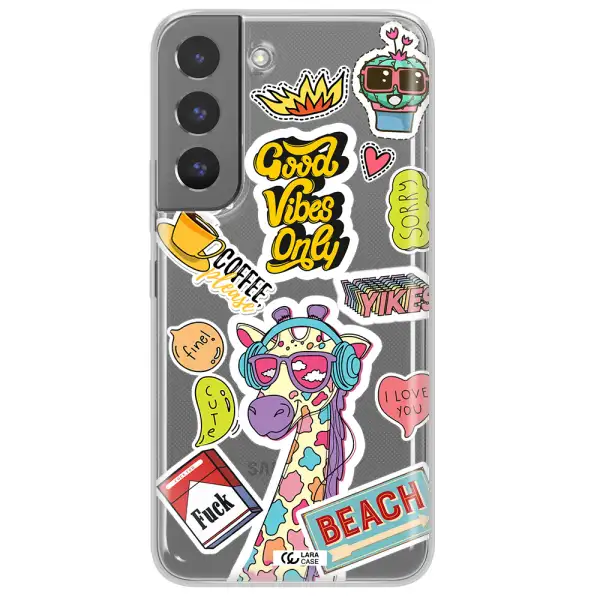 Giraffe Sticker Samsung S 22 Plus Clear TPU Case