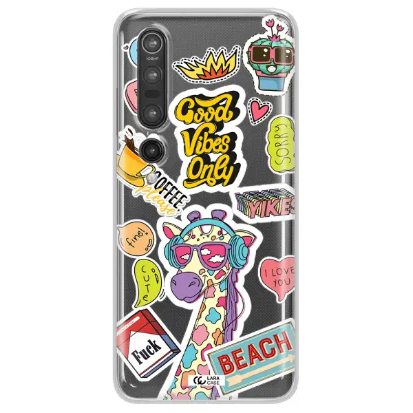 Giraffe Sticker Xiaomi Mi 10 Pro Clear TPU Case