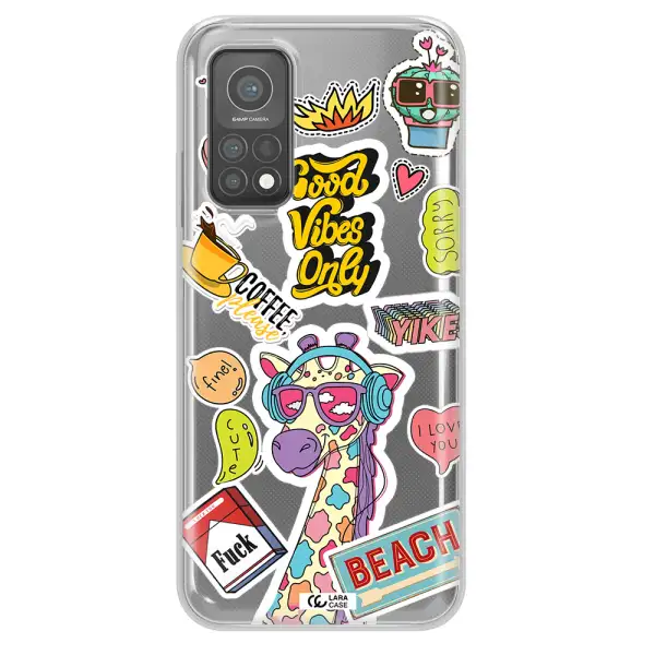 Giraffe Sticker Xiaomi Mi 10 T Pro Clear TPU Case