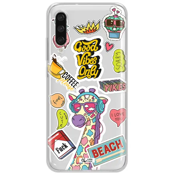 Giraffe Sticker Xiaomi Mi A3 Clear Tpu Case
