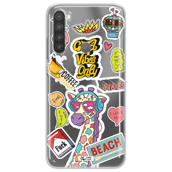 Giraffe Sticker Xiaomi Note 8 Clear TPU Case