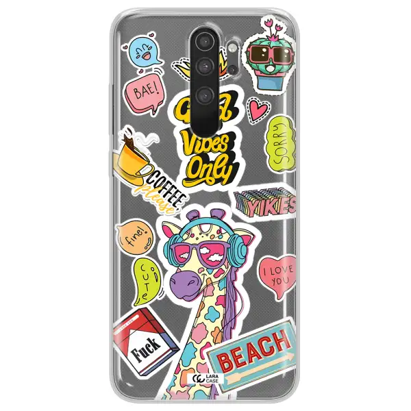 Giraffe Sticker Xiaomi Note 8 Pro Clear TPU Case
