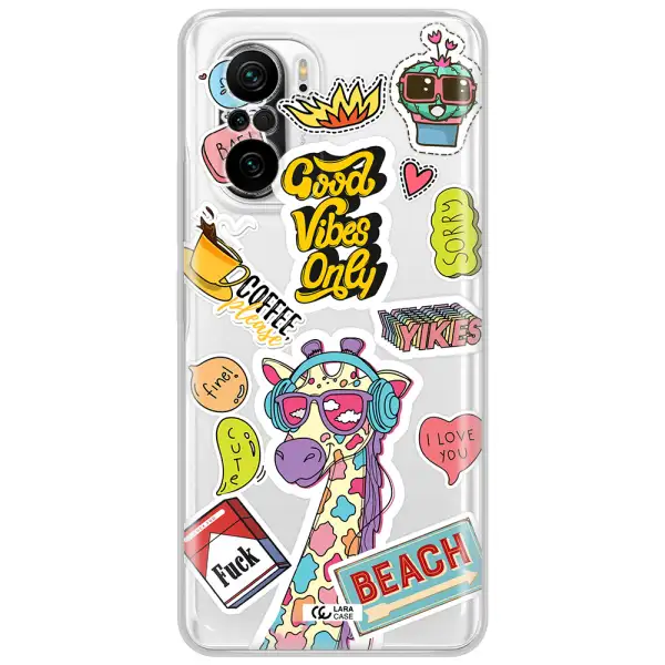 Giraffe Sticker Xiaomi Poco F3 Clear Tpu Case