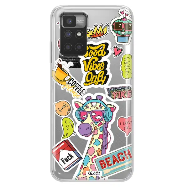 Giraffe Sticker Xiaomi Redmi 10 Clear TPU Case