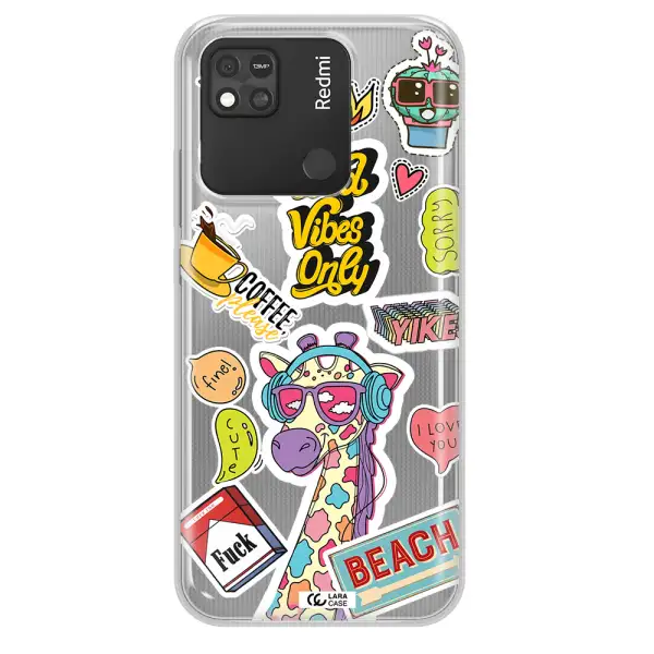Giraffe Sticker Xiaomi Redmi 10A Clear TPU Case