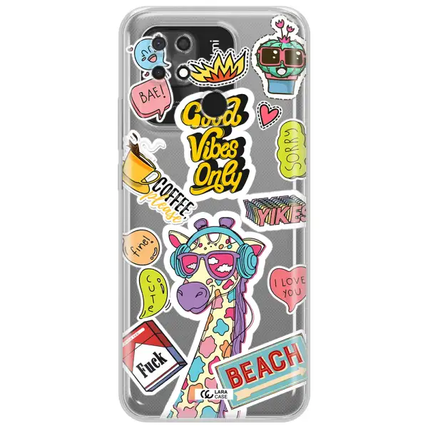 Giraffe Sticker Xiaomi Redmi 10C Clear TPU Case