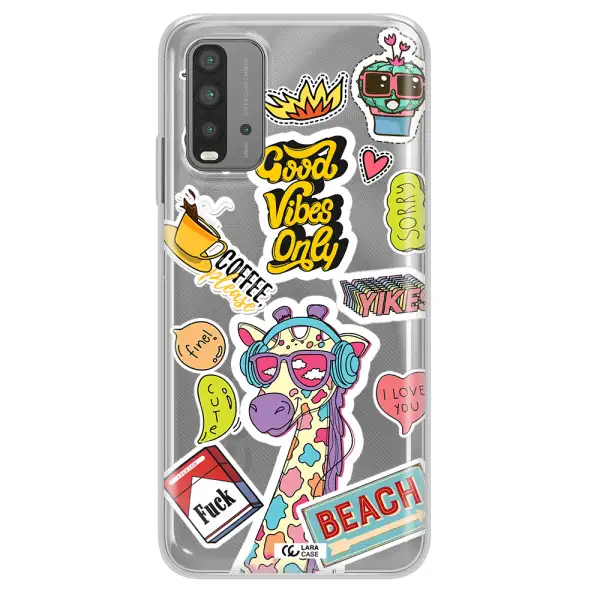 Giraffe Sticker Xiaomi Redmi 9T Clear TPU Case