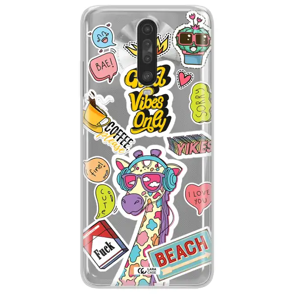 Giraffe Sticker Xiaomi Redmi K30 Clear TPU Case