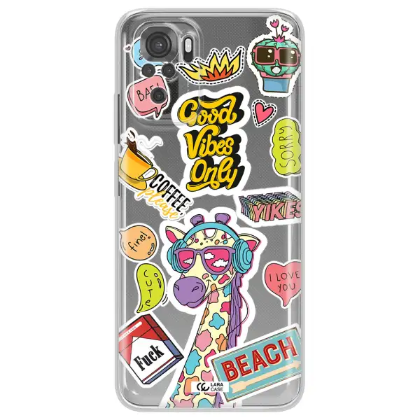 Giraffe Sticker Xiaomi Redmi Note 10S Clear Tpu Case