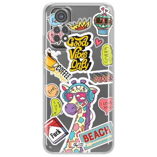 Giraffe Sticker Xiaomi Redmi Note 11S Clear Tpu Case