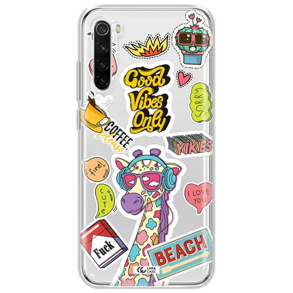 Giraffe Sticker Xiaomi Redmi Note 8T Clear Tpu Case