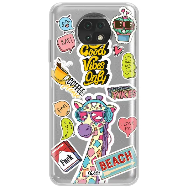 Giraffe Sticker Xiaomi Redmi Note 9T Clear Tpu Case