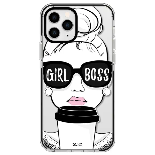 Girl Boss Apple iPhone 11 pro impact black border Case