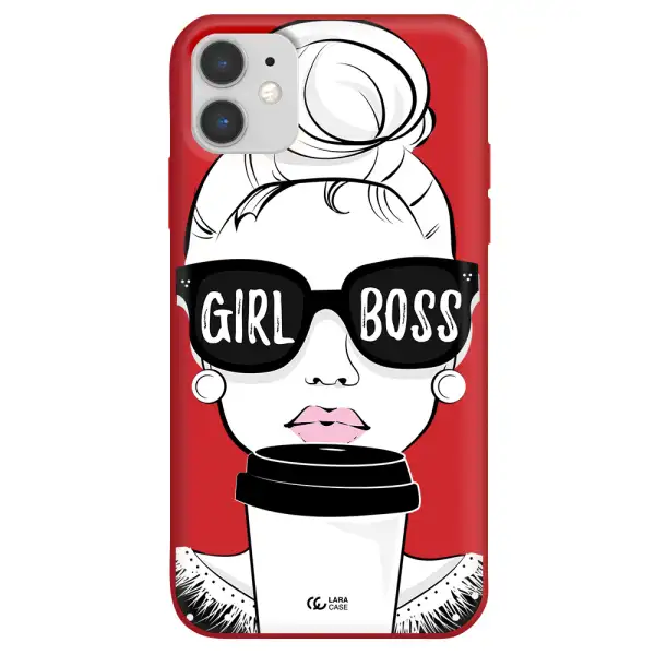 Girl Boss Apple iPhone 11 Silicone Imperial Red Case