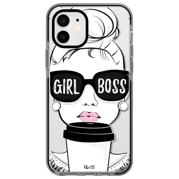 Girl Boss Apple iPhone 12 impact black border Case
