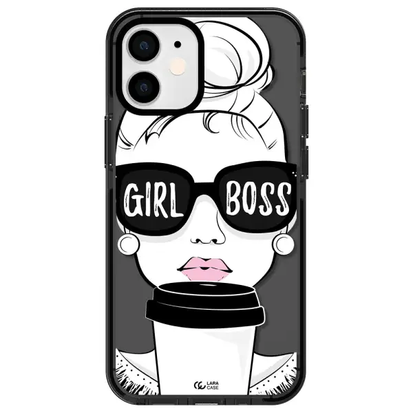 Girl Boss Apple iPhone 12 mini impact Smoke Black Case