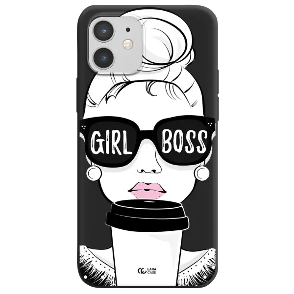 Girl Boss Apple iPhone 12 mini Silicone black Case