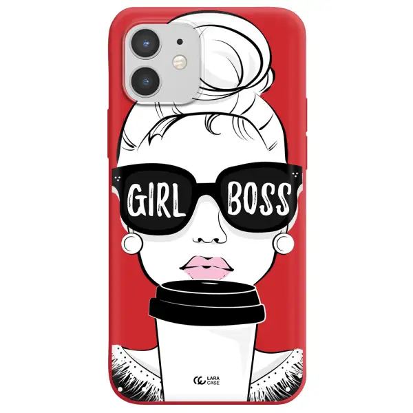 Girl Boss Apple iPhone 12 mini Silicone Imperial Red Case