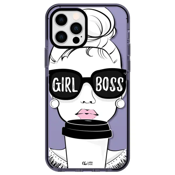 Girl Boss Apple iPhone 12 pro impact Lilac Case