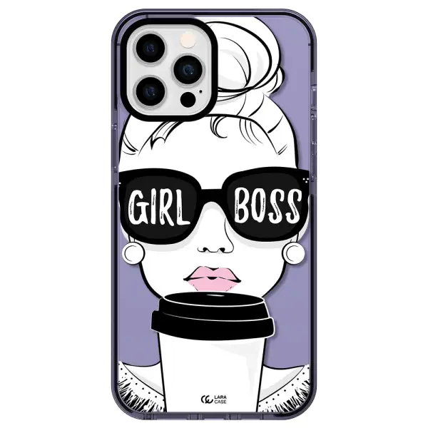 Girl Boss Apple iPhone 12 pro max impact Lilac Case