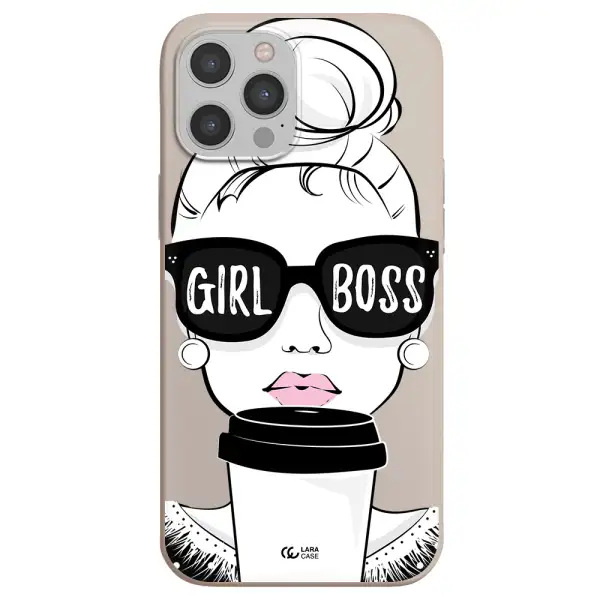 Girl Boss Apple iPhone 12 pro max Silicone Stone Case