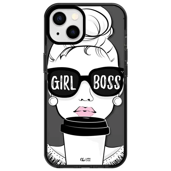 Girl Boss Apple iPhone 13 impact Smoke Black Case