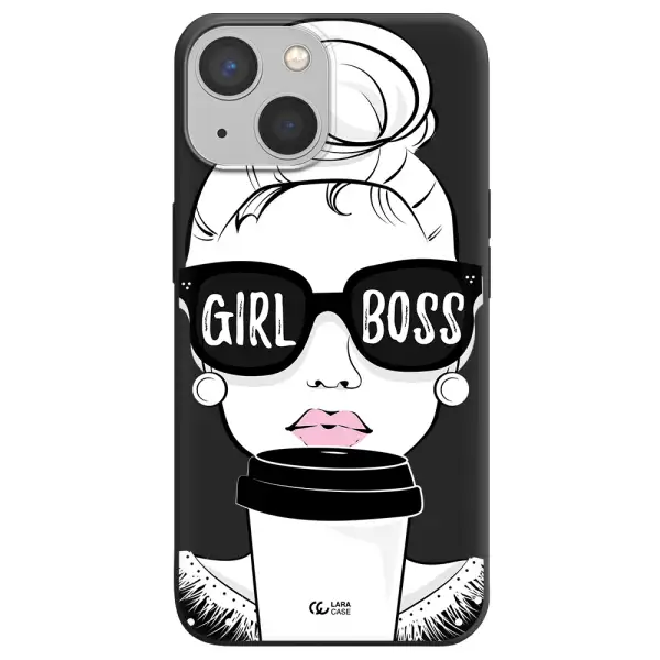 Girl Boss Apple iPhone 13 mini Silicone black Case