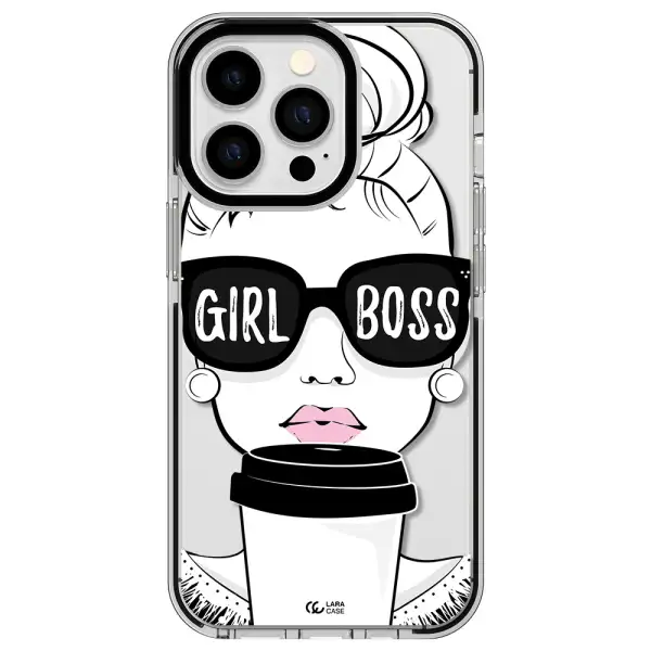 Girl Boss Apple iPhone 13 Pro impact black border Case