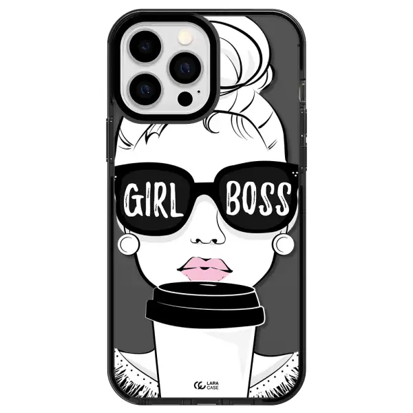 Girl Boss Apple iPhone 13 Pro Max impact Smoke Black Case