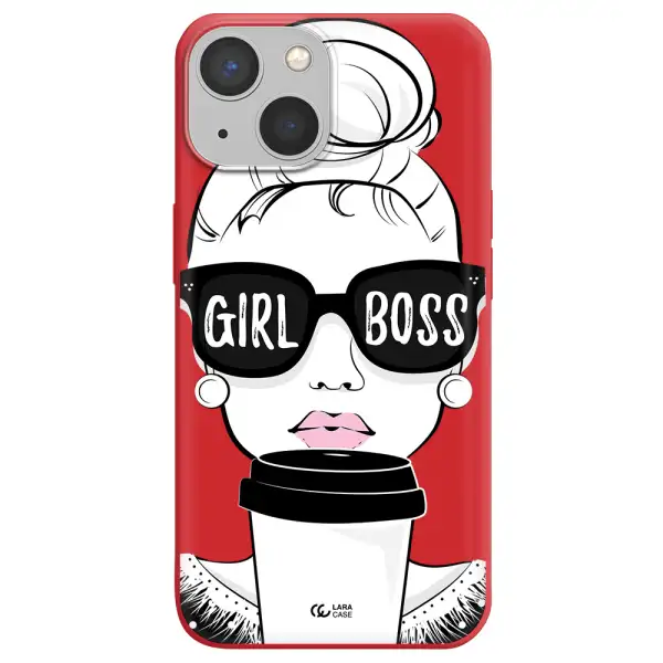 Girl Boss Apple iPhone 13 Silicone Imperial Red Case