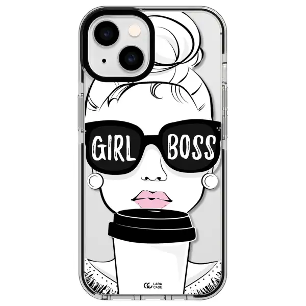 Girl Boss Apple iPhone 14 impact black border Case